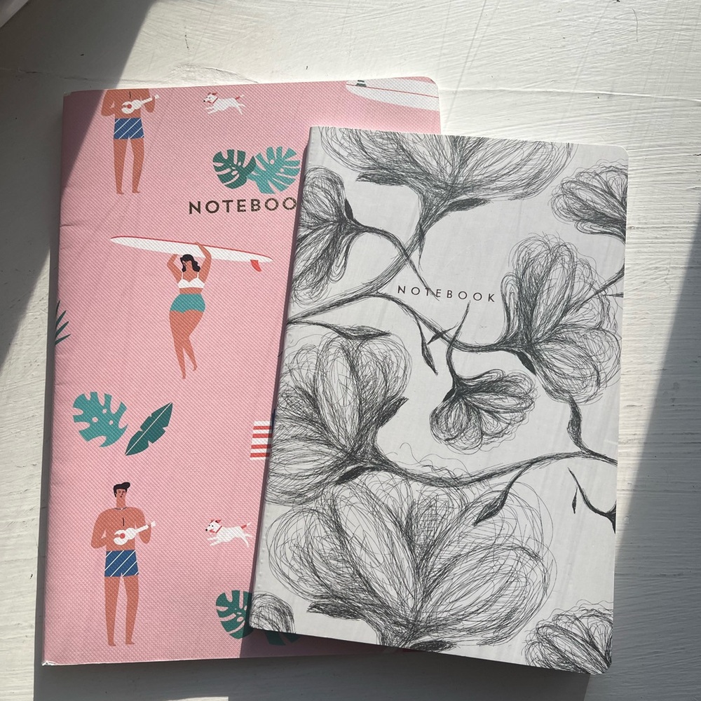 Artistic Notebooks - Pink and Gray